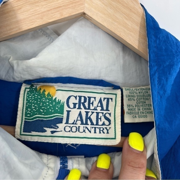 Vintage 90’s Great Lakes lined track jacket size L - Picture 6 of 6